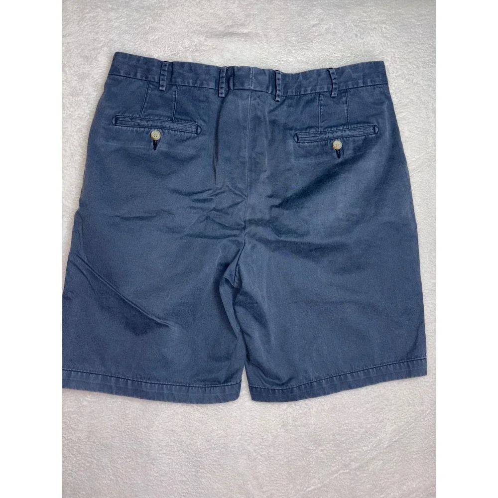 Peter Millar Mens Navy Blue Flat Front Chino Shorts Size 36 MCOB31